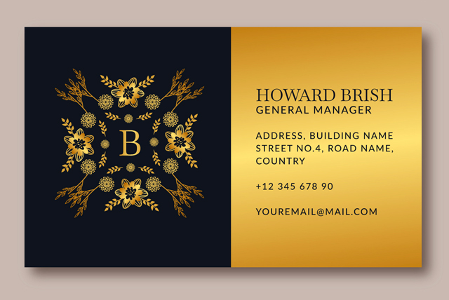 Gold/Silver Foil Business Card