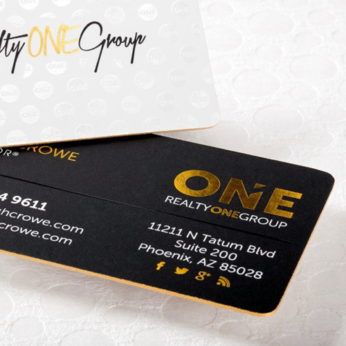 Rounded Corner Gold Foil Spot UV Velvet Lamination